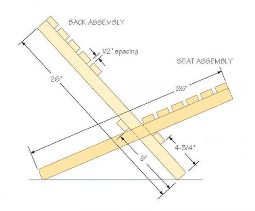 Diy wooden folding online chair